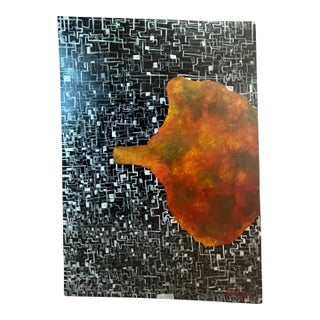 Huge Abstract Acrylic Painting - Artist Signed For Sale