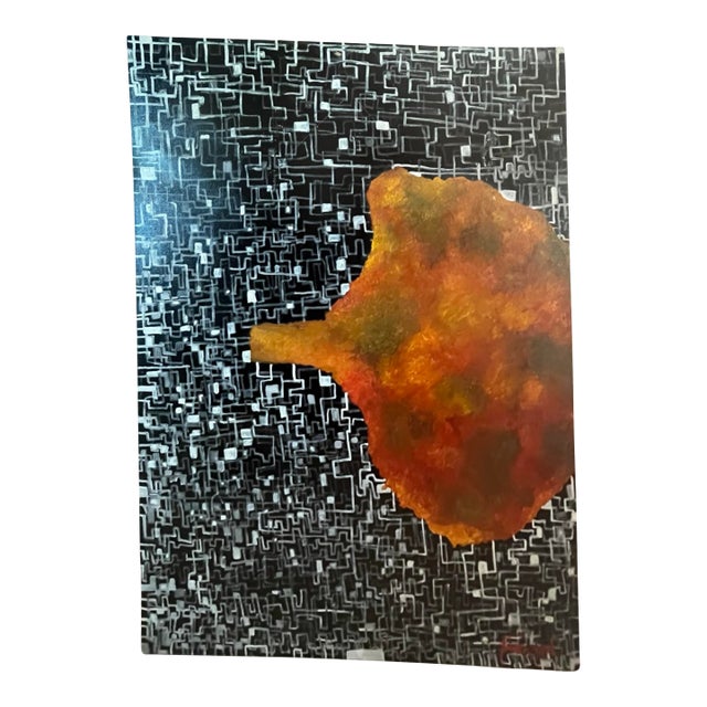 Huge Abstract Acrylic Painting - Artist Signed For Sale