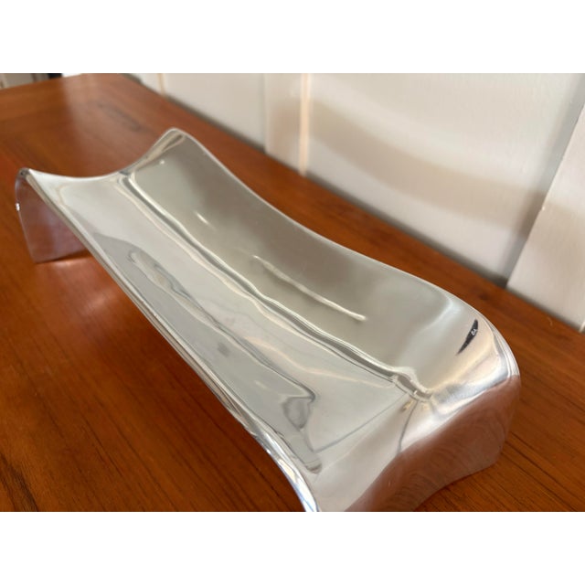 Metal Neil Cohen for Nambe Sculptural Silver-Tone Bench Tray, 2007 For Sale - Image 7 of 11