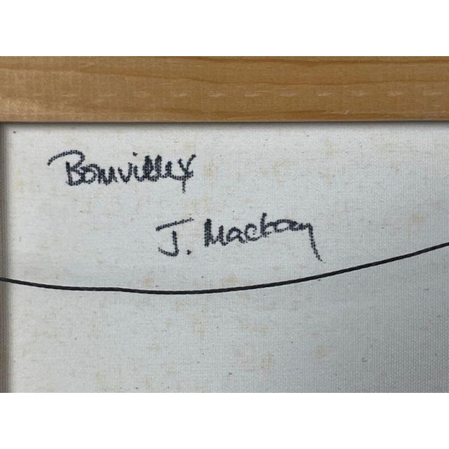 2000 - 2009 Original Jessie Mackay "Bonvillet" France Expressionist Oil Painting – Silver Gilt Frame For Sale - Image 5 of 5