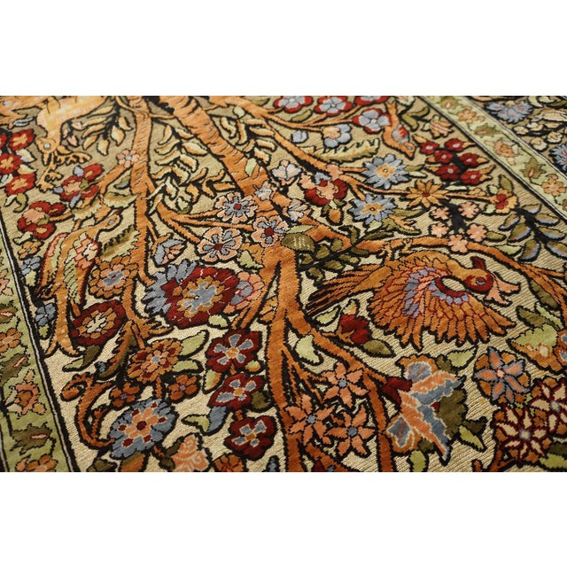 Mid 20th Century Silk Turkish Hereke Carpet ( 2' x 3' - 60 x 90 cm )