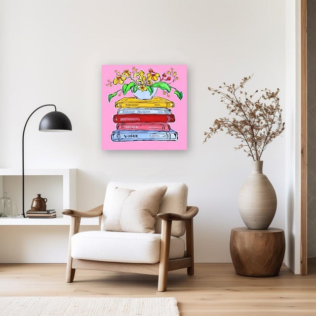 Pink Yes Please - Colorful Contemporary Expressionist Still Life Painting Original Artwork by Jonjo Elliott For Sale - Image 8 of 9
