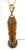 Large Heavy Turned Solid Teak Base Table Lamp Mid Century Modern MINT For Sale - Image 9 of 10
