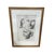 Antique French Engraving neoclassical Faces with Gilt Wood Frame Stamped from Paris like can see on pictures.