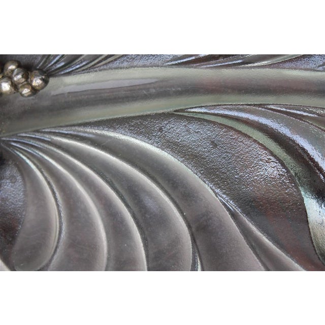 1970s Large Crystal and Silver-Plated Metal Tray, 1970s For Sale - Image 5 of 13