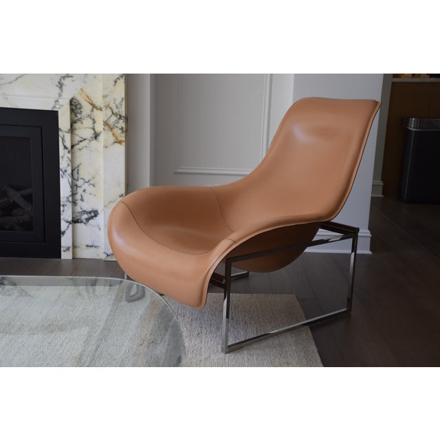B&b Italia Leather Mart Chair Chairish