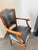 Classic Executive Armchair in Cherry Wood and Leather, 1920 For Sale - Image 9 of 10