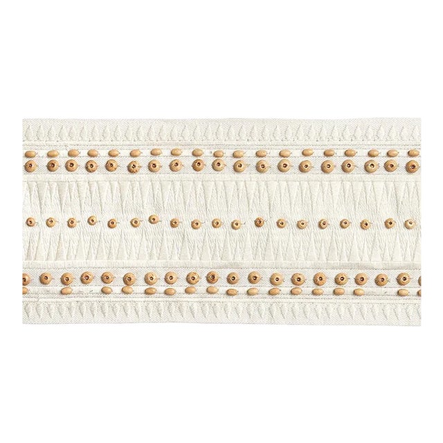 Sample - Schumacher X Mary McDonald Tahiti Tape Trim in Ivory For Sale