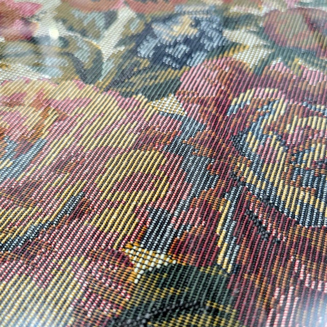 1990s Bombay Company Floral Needlepoint Round Pedestal Accent Table For Sale - Image 9 of 10