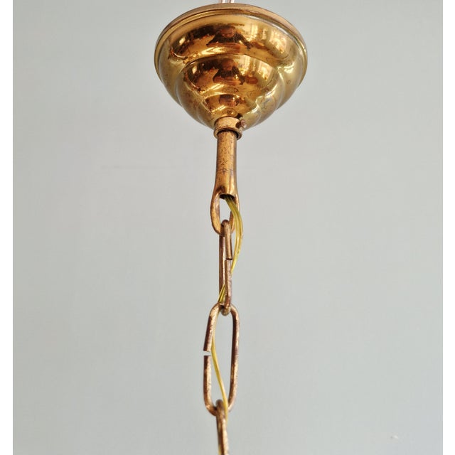 Brass and Beveled Glass Pendant Lights, 1960s, Set of 2 For Sale - Image 12 of 15