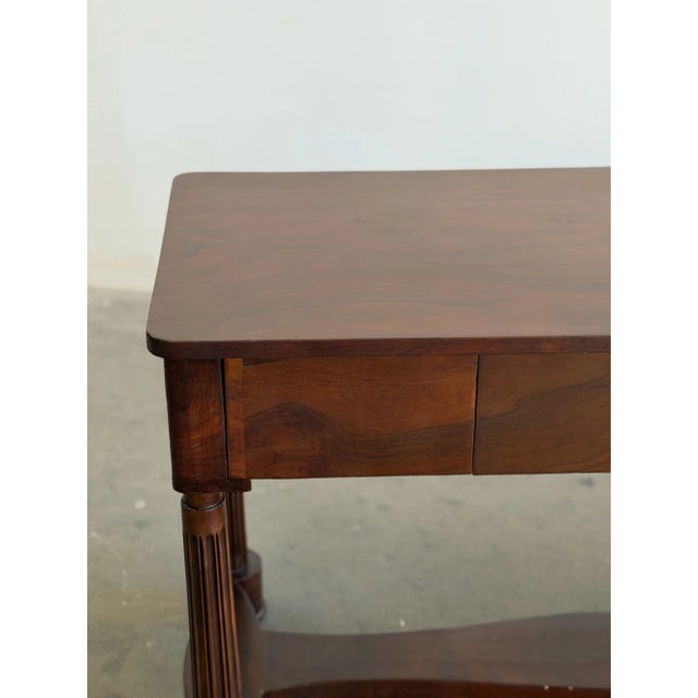 W51 D25.5 H31.5 VIntage desk very reminiscent of art deco design but most likely much older . Item features a great flamed...