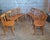 Superb set of 8 authentic French bistro chairs, including 2 made by the prestigious Luterma factory in the 1950s. 2 curved...