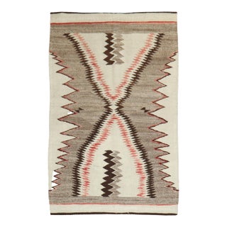 Early 20th Century Shark Teeth American Navajo Rug - 3'1" x 4'9" For Sale