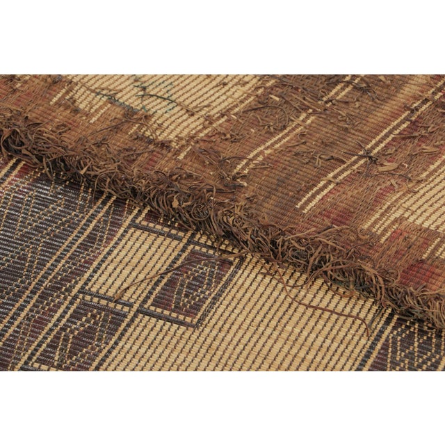 Wood Vintage Tuareg Runner With Geometric Designs in Beige & Brown - Rug & Kilim For Sale - Image 7 of 7
