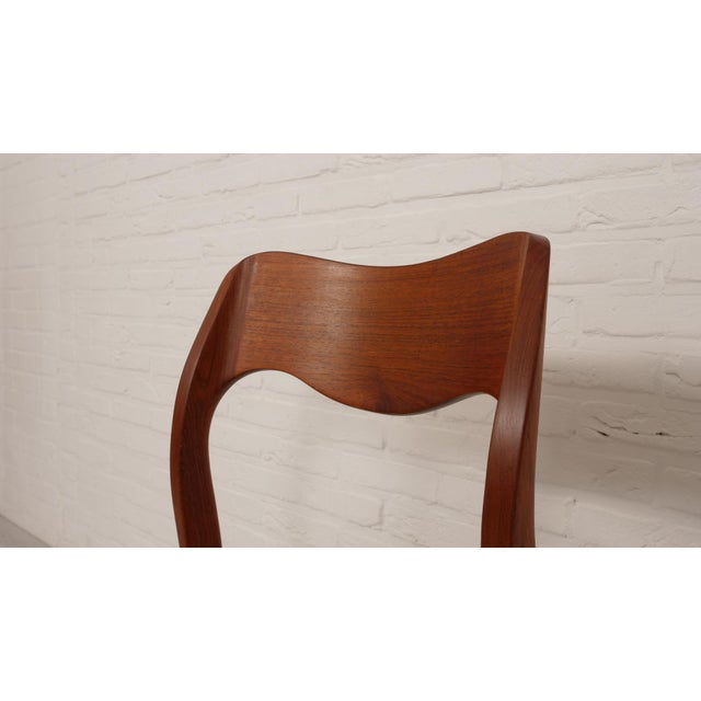 Papercord & Teak Model 71 Dining Chair by Niels Otto Møller for J.L. Møllers, 1960s For Sale - Image 11 of 13