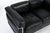 Authentic Cassina Lc2 Black Leather Two-Seat Sofa by Le Corbusier 1994 For Sale - Image 11 of 17