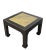 Chinese Marble Top Square and Distressed Black Vintage Accent or Side Table or Coffee Table, 18"h For Sale - Image 3 of 6