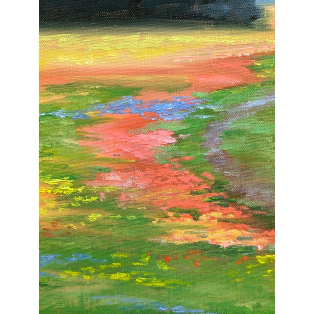 Nancy Paris Pruden "Cows Coming Home" Contemporary Naturalistic Pastoral Landscape Nature Painting, 2020s For Sale - Image 11 of 11