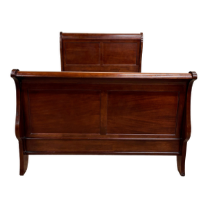 Vintage Queen Size Louis Philippe Style Sleigh Bed