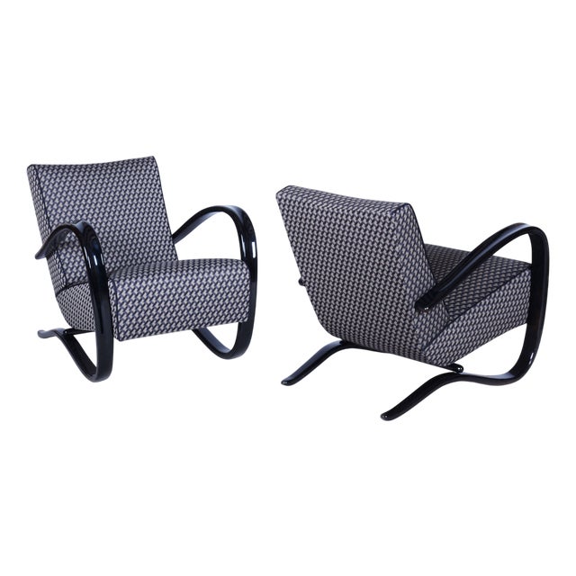 Art Deco Armchairs attributed to J. Halabala for Up Zavody, Czech, 1930s, Set of 2 For Sale