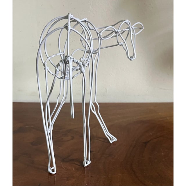 Modernist Wire Sculpture of Standing Deer For Sale - Image 4 of 12