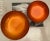 John Prip for Reed & Barton Orange Enameled Finger Bowls / Salt Cellars, Set of 2 For Sale - Image 11 of 11