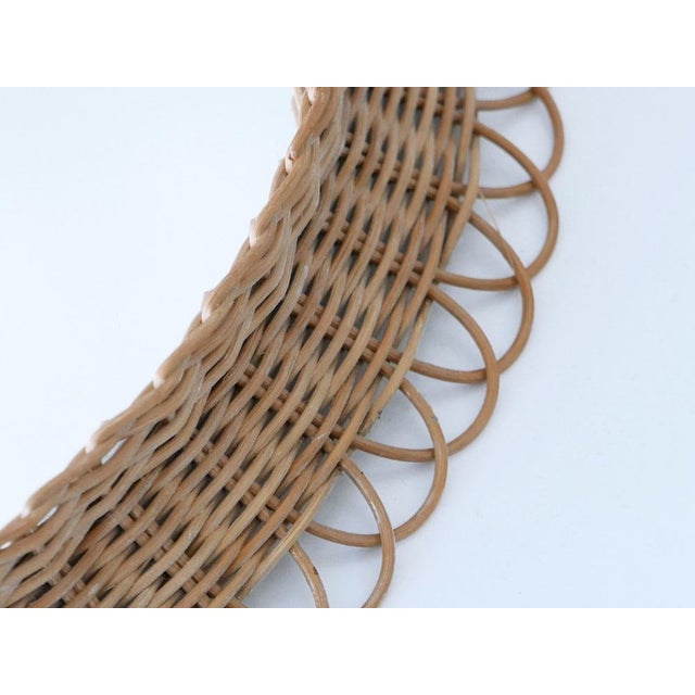 Mid-Century Modern Rattan Oval Wall Mirror Germany, 1960s For Sale - Image 15 of 18
