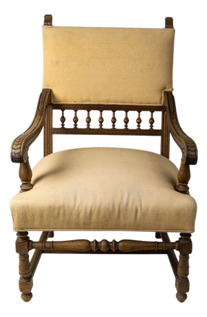 Large Napoleon III Henry II Style Armchair, 19th Century