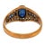 Vintage Sapphire Diamond 18k Yellow Gold Ring, Size 5.25 For Sale In Los Angeles - Image 6 of 6