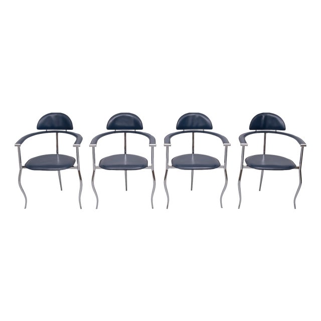 Italian Marilyn Stiletto Dining Chairs from Arrben, 1970s, Set of 4 For Sale