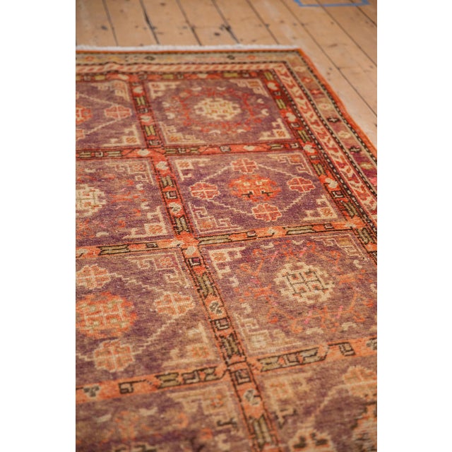 Purple Vintage Distressed Khotan Rug - 4' x 7'2" For Sale - Image 8 of 13
