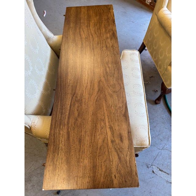 Mid-Century Modern Walnut 60" Dining Table W 1 Extension For Sale - Image 12 of 12