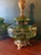 Pair of Vintage Green Iridescent Glass Hollywood Regency Table Lamps, in the Manner of Carl Falkenstein For Sale - Image 4 of 8
