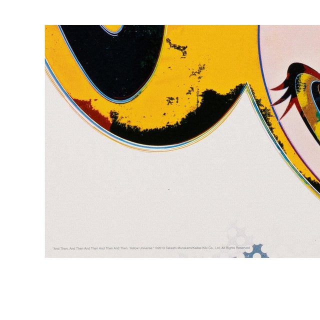 Pop Art Takashi Murakami, and Then, and Then and Then and Then and Then. Yellow Universe, Hand Signed, 2013 For Sale - Image 3 of 3