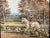 American Mid 20th Century American Hunting Landscape Oil Painting With Frame For Sale - Image 3 of 7