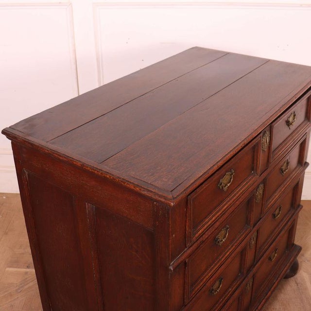 English Oak Chest of Drawers For Sale - Image 8 of 10
