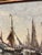 Early 20th Century 20th Century Oil Painting "Ships in Harbor" For Sale - Image 5 of 9