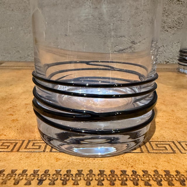 Glass 1980s Glasses in Original Box From Neiman Marcus Simon Pearce Era - Set of 4 For Sale - Image 7 of 10
