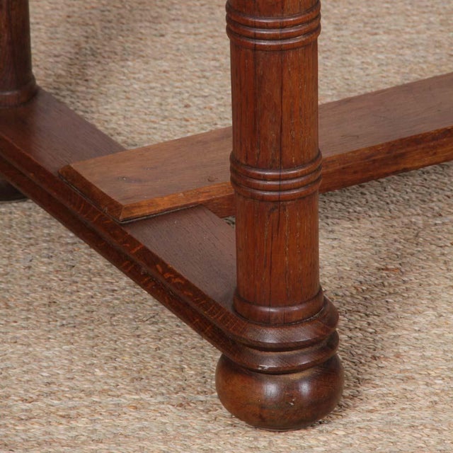 Oak and Brass Desk in the style of Charles Dudouyt, 1940 For Sale - Image 3 of 9