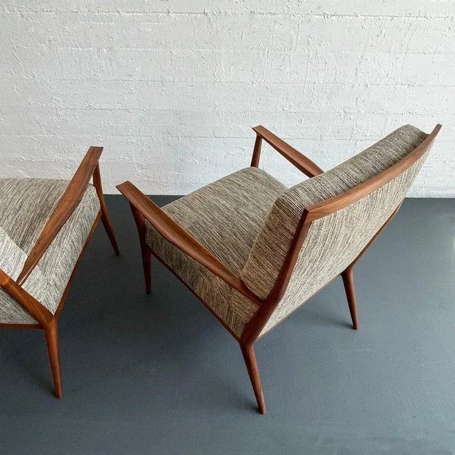 1950s Paul McCobb for Directional High Back Lounge Chairs Model No. 409- Set of 2 For Sale - Image 10 of 11