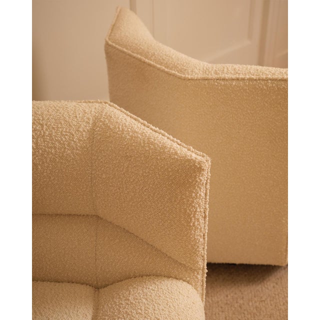 Vintage French Lounge Chairs by B. Govin, 1980s, Set of 2 For Sale - Image 9 of 9