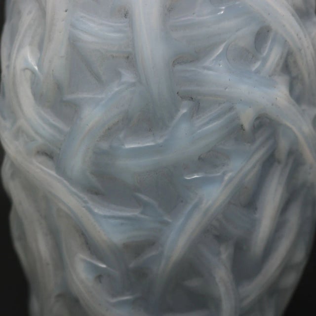 Rene Lalique Opalescent Glass 'Ronces' Vase For Sale - Image 6 of 12