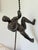 Vintage Modernist Cast Metal Hanging Sculpture of a Man Climbing For Sale - Image 4 of 12