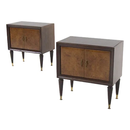 Italian Bedside Tables attributed to Paolo Buffa, 1950, Set of 2 For Sale