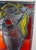 1960s 1960's Mid-Century Stained Glass Window Panel of a Figure, Signed For Sale - Image 5 of 16