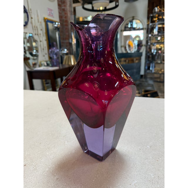 Flavio Poli Murano Sommerso Vase by Flavio Poli, Italy, 1970s For Sale - Image 4 of 6