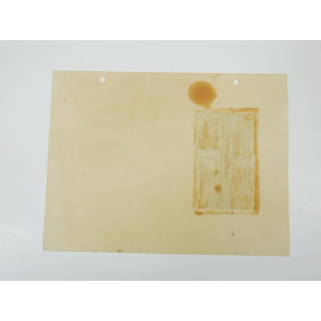 1940's gouache on paper outsider folk art painting of figures in a mountian lake landscape by Clarence Floyd Shade...