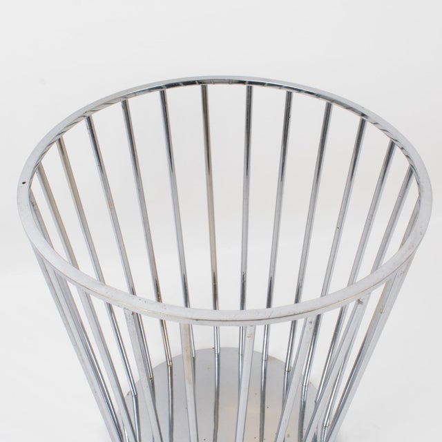 1930s Jacques Adnet Modernist Desk Office Waste Paper Basket, Circa 1930 For Sale - Image 5 of 9