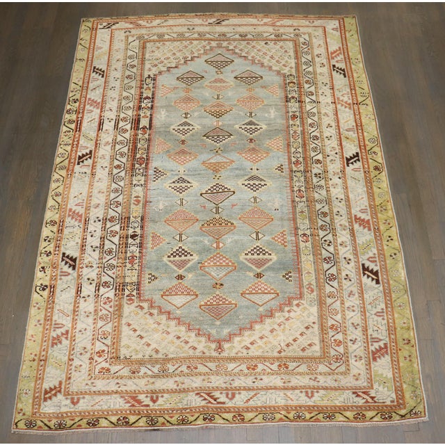 a pretty 1920s Persian Afshar Geometric Rug Details rug no. j5196 size 5' x 7' 5" (152 x 226 cm)