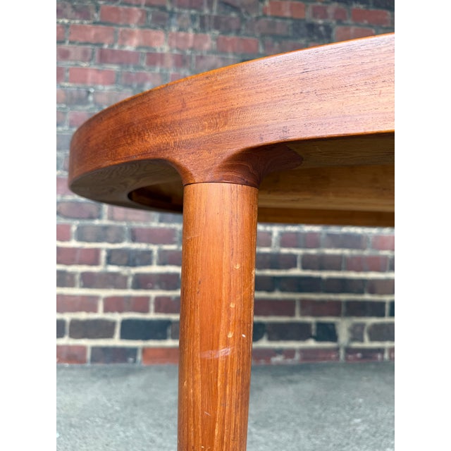 Skovmand & Andersen for Moreddi Danish Expanding Dining Table With Four Leaves 6 Chairs For Sale - Image 12 of 12